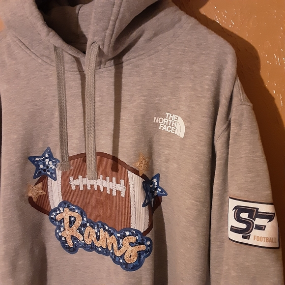 Gray The North Face Men's Hoodie Rams Football Xxl Ttg - Picture 2 of 4
